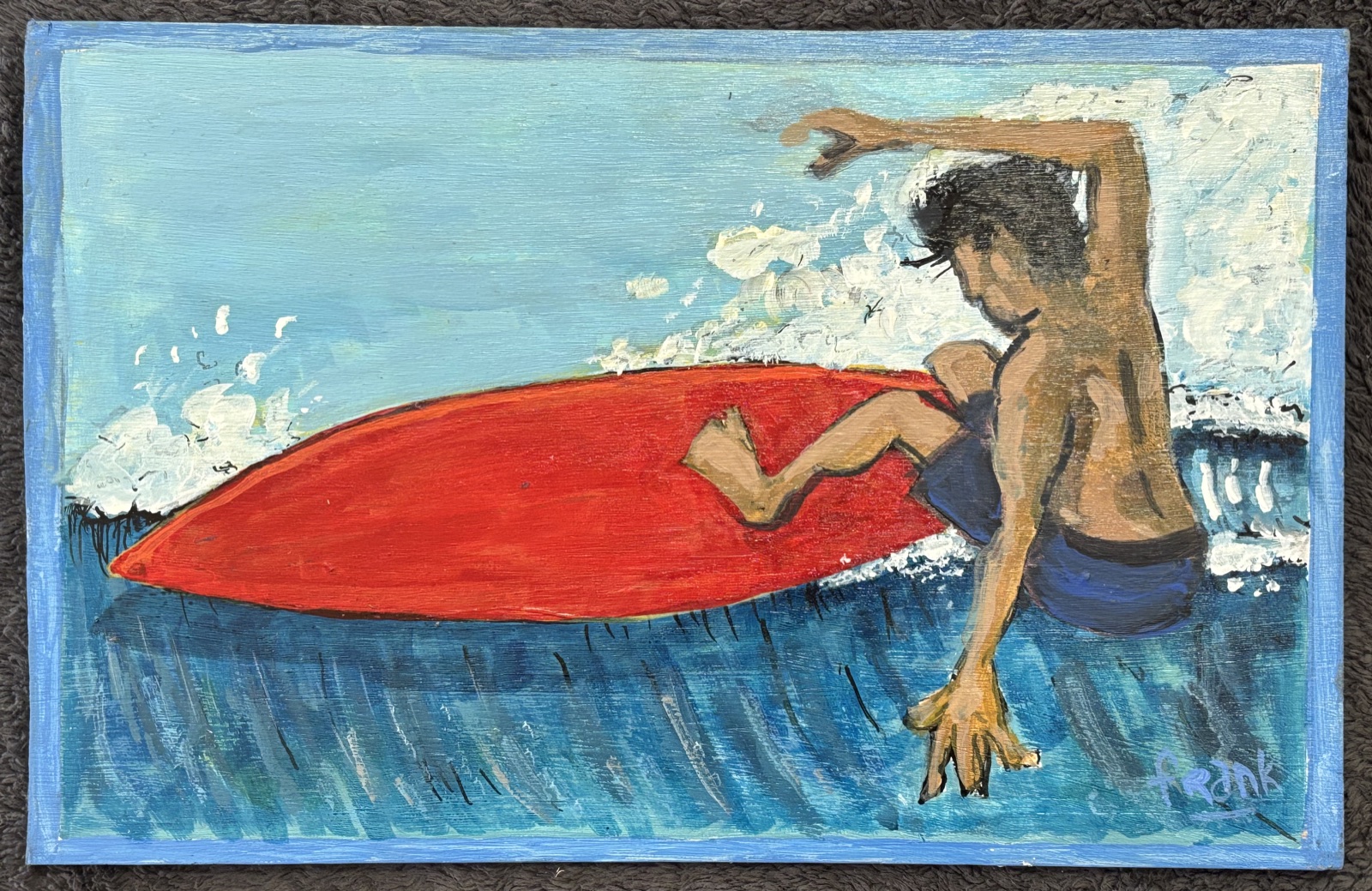 Ride the Line — acrylic on wood